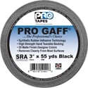 Pro Tapes 001UPCG355MBLA Pro Gaff Gaffers Tape BGT3-60 3 Inch x 55 Yards - Black