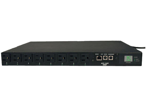 Eaton Tripp Lite Series PDU Switched ATS 120V 1.4kW 15A 5-15R 8 Outlet 2 5-15P 1URM - horizontal rackmount - power