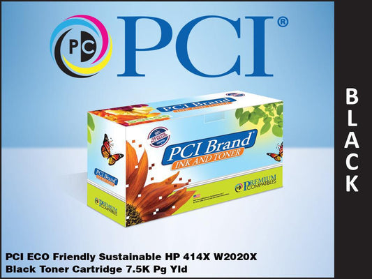 PCI Brand Reman HP 414X W2020X Black Toner 7.5K Yld Without Toner Level Indicator for M480, M455, M479, M454