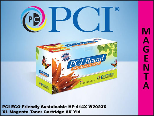 PCI Brand Reman HP 414X W2023X Magenta Toner 6K Yld Without Toner Level Indicator for M480, M455, M479, M454